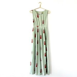 Anthropologie Fire Ants Maxi Dress by Charlotte by Charlotte Taylor